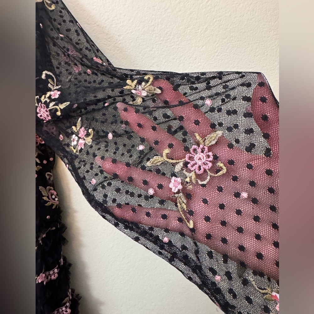 Mac Duggal size 18 Elegant Black Lace Evening Gown style 8030 - Picture 7 of 9